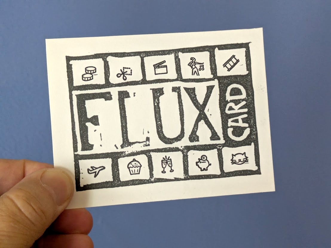 A flux card with ten small images that represent actions that the holder can interpret as performance. [/flux-card]